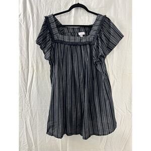 isabel Maternity by Ingrid & Isabel‎ Blouse M Black Stripe Feminine Western Boho